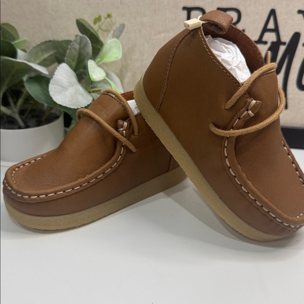 Brown Leather Moccasin Shoes